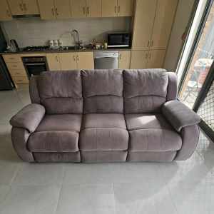 Fabric 3 Seater with 2 Inbuilt Recliners