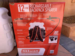 12 Litre Rechargeable Backpack Sprayer Brand new Still in box