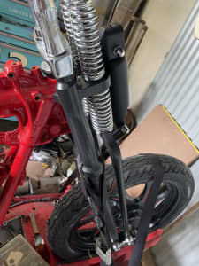 Harley Davidson frame and roller.,