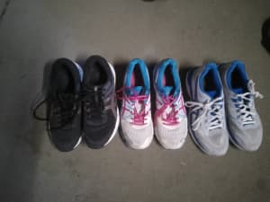 3 X asics shoes F/C $20 for 3 pairs 