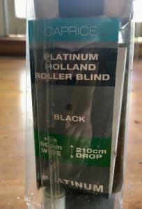 CAPRICE Platinum Holland Roller Blind BLACK 90 x 210 NEW IN BOX