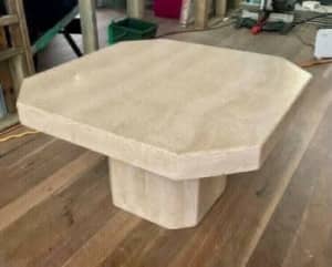 Travertine Lamp or Coffee Table 