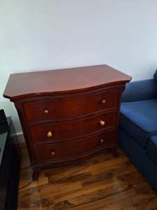 Tall boy dresser with 3 drawers