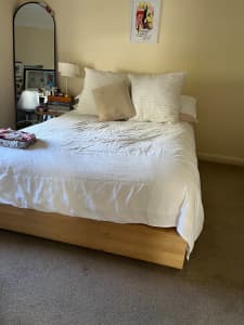 Ikea Double Bed Base and Pacific Medium Double Bed Mattress