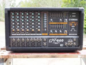 Yamaha PA System S12e speaker pair and EMX660 Power Mixer