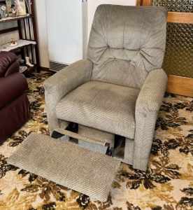 Grey Rocking & Reclining Arm Chair Couch