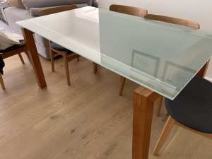Frosted-Glass Dining Table