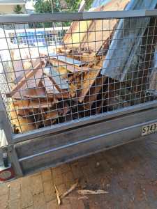Rubbish removal 7x5 caged trailer load