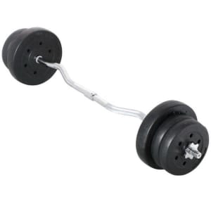 25Kg Olympic Barbell Dumbbell Weight Set Gym Lifting Exercise Curl
