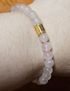 Thin line crystal beads with zodiac sign bead