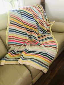 Hand Crocheted Single Bed Throw