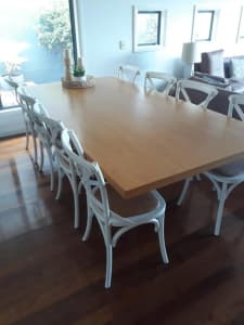 custom built dining table & chairs
