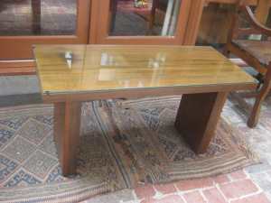 Vintage Mid-Century Coffee Table - Removable Glass Top (106 x 45 cm)
