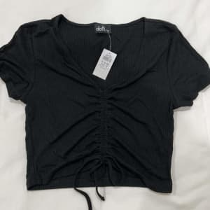 Black crop top - size extra small