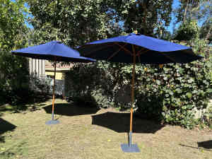 2 x 2.6m Umbrellas with bases