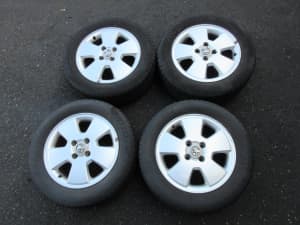 4x100 Holden Astra 14 Inch Rims with Goodyear 195/60/15 Tyres