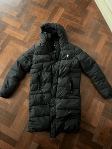 Superdry Puffer Long Coat Black size Medium