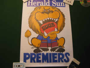 Brisbane Lions WEG 2002 Premiership Poster (ORIGINAL- Exc Condition)