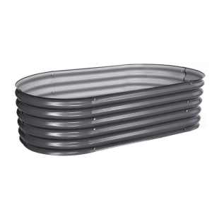 Garden Bed 160X80X42cm Oval Planter Box Raised Container Galvanised