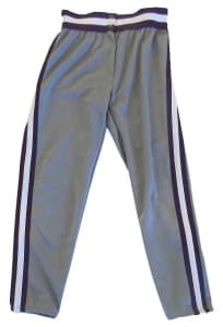 AK Ladies Cut Double Knit Baseball Pants (Grey/Purple/White) Medium