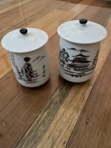 Japanese Art Print Tea Cups