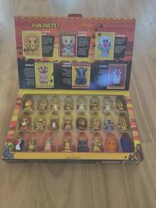 Full set of Woolworths Lion King Disney ooshies collectables with case
