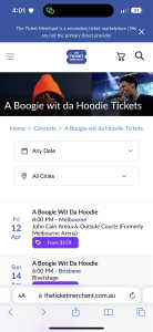 Boogie wit da hoodie tickets x2 Melbourne