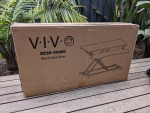 VIVO 81cm Desk Converter, K Series, Height Adjustable Sit to Stand Ris
