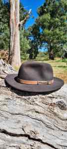 Vintage STETSON Sardis VitaFelt Hat made in USA brown wool