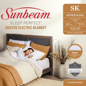 Brand New SUNBEAM King Size Electric Blanket - NEW - Never used.