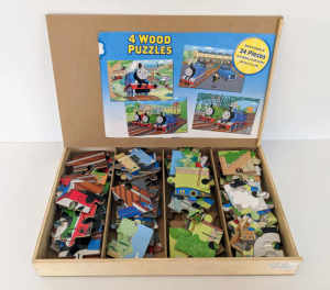 4 x Wooden Thomas The Tank Jigsaw Puzzles: 24 pieces in each puzzle