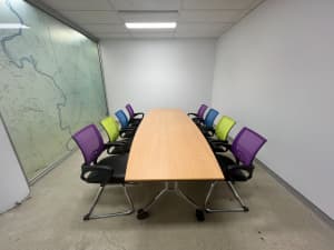 Meeting Room Table Set with 8 chairs