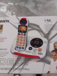 Visual and hearing impaired digital cordless phone