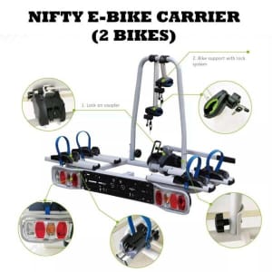 BIKE CARRIER TO SUIT 2 ELECTRIC BIKES 60KG RATED
