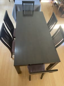 Six seat dining table