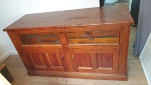 Solid timber side board cupboard