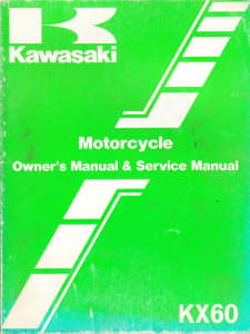 GENUINE KAWASAKI KX60 B3 WORKSHOP SERVICE REPAIR MANUAL 1986