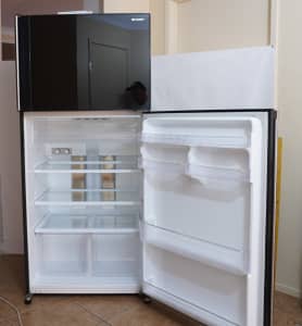 Sharp 2 glass door frost free fridge refrigerator. Perfect