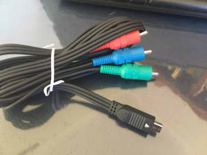 AV Converter Cable 3 RCA Jacks Red Green Blue w 10 Pin Connector Plug
