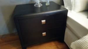 Bedside tables pair 2 drawers