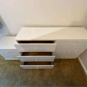Chest of drawers and bedside table bundle