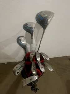 Golf Clubs - Nike Irons, Hybrid, Wood, Driver, Putter & Bag