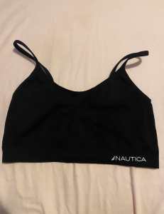 Black nautica sports bra