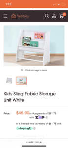 2x Brand new kids sling fabric storage unit books playroom