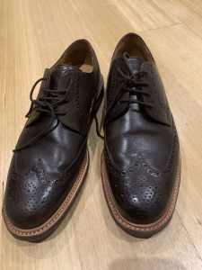Leather Derby Brogue Shoes as new - Dark Chocolate Brown