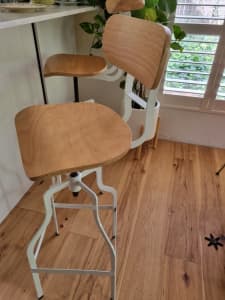 Metal and timber bar stool