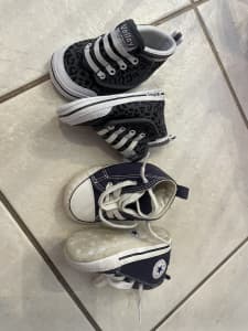 Baby size 3 Converse and Volley shoes