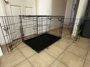 LARGE GALVANISED STEEL DOG CRATE (GREAT CONDITION)