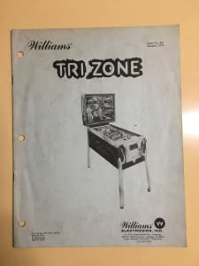 Pinball Machine Manual - Tri Zone Williams 1979