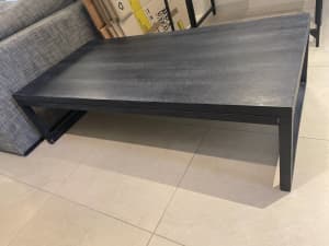 Black timber coffee table